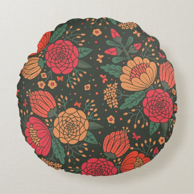 flower round cushion (Front)