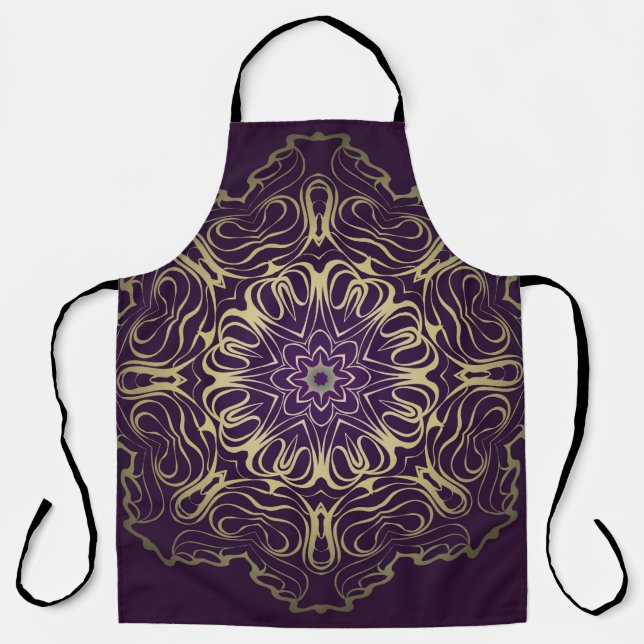 Flower Round Pattern. Illustration. Valentine's, B Apron (Front)