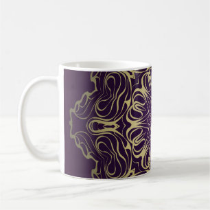 Flower Round Pattern. Illustration. Valentine's, B Coffee Mug