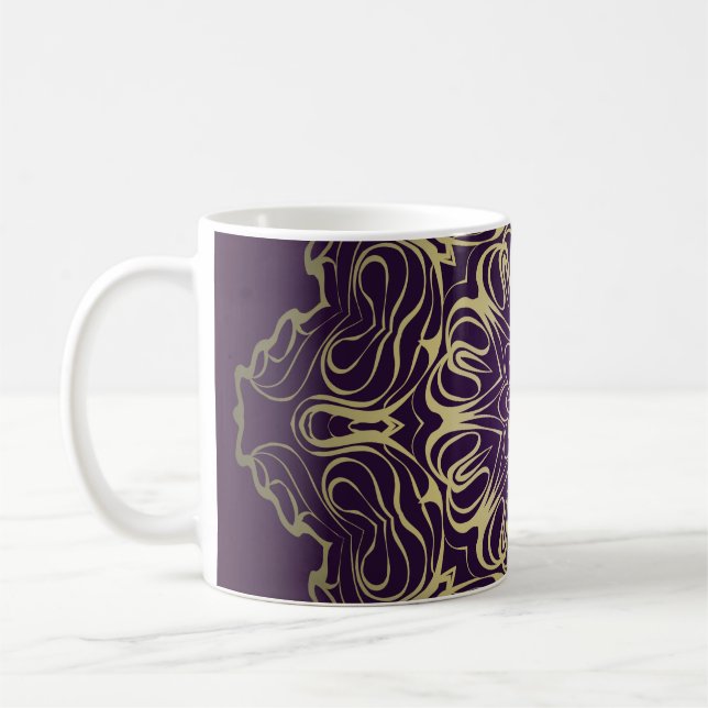 Flower Round Pattern. Illustration. Valentine's, B Coffee Mug (Left)
