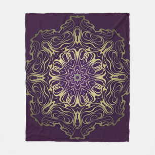 Flower Round Pattern. Illustration. Valentine's, B Fleece Blanket
