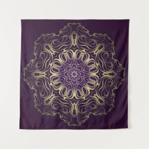 Flower Round Pattern. Illustration. Valentine's, B Tapestry