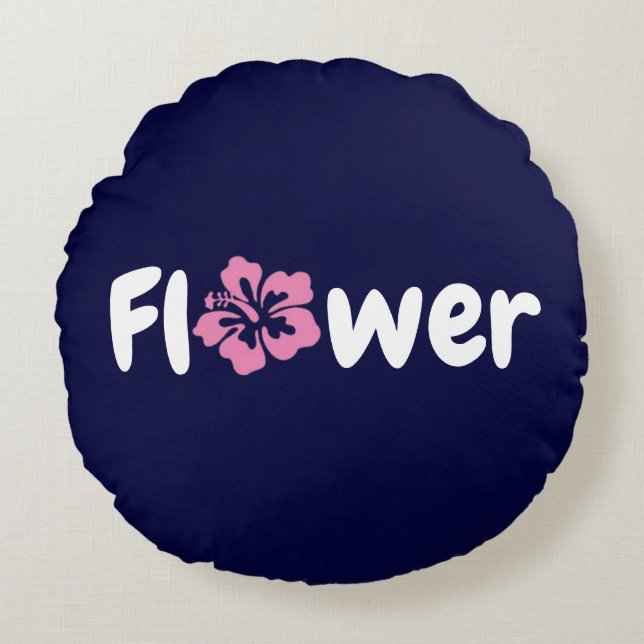 Flower Round Pillow (Front)