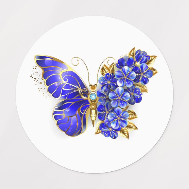 Flower Sapphire Butterfly (Design 1)