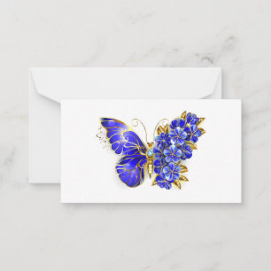 Flower Sapphire Butterfly Advice Card