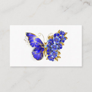 Flower Sapphire Butterfly Appointment Card