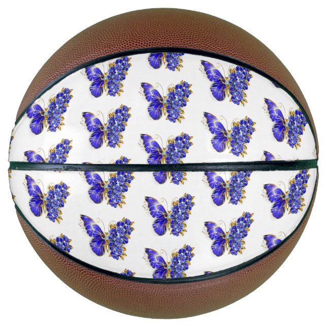 Flower Sapphire Butterfly Basketball (Front)