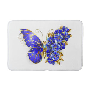 Flower Sapphire Butterfly Bath Mat