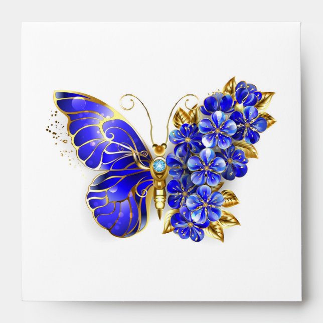 Flower Sapphire Butterfly Envelope (Front)