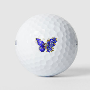 Flower Sapphire Butterfly Golf Balls