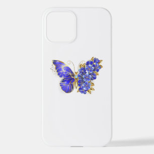 Flower Sapphire Butterfly iPhone 12 Case