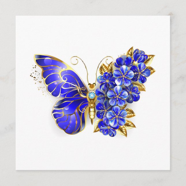 Flower Sapphire Butterfly Menu (Front)