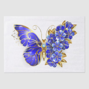 Flower Sapphire Butterfly Tissue Paper
