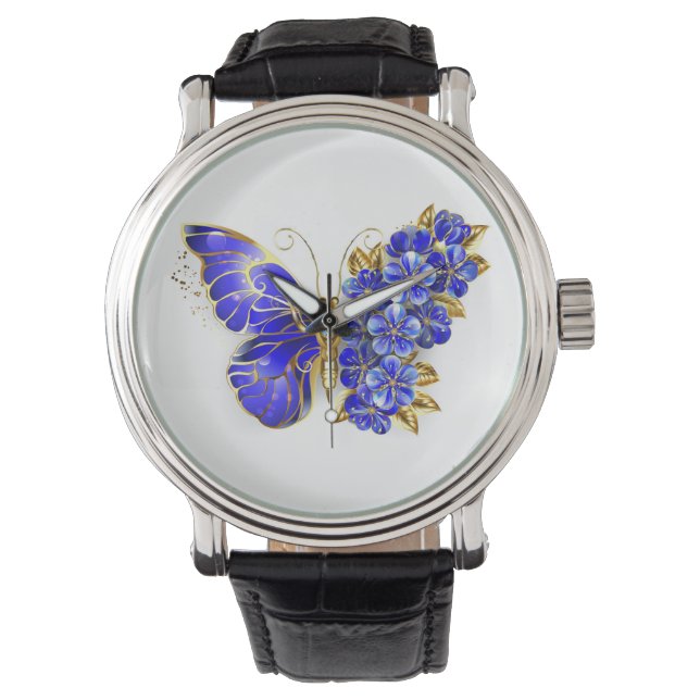Flower Sapphire Butterfly Watch (Front)