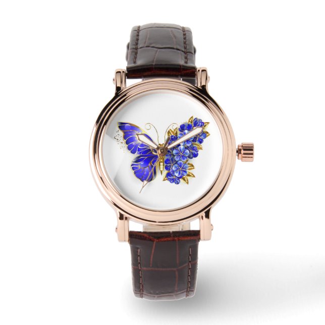 Flower Sapphire Butterfly Watch (Front)