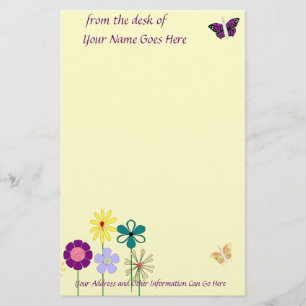 Flower scene stationery