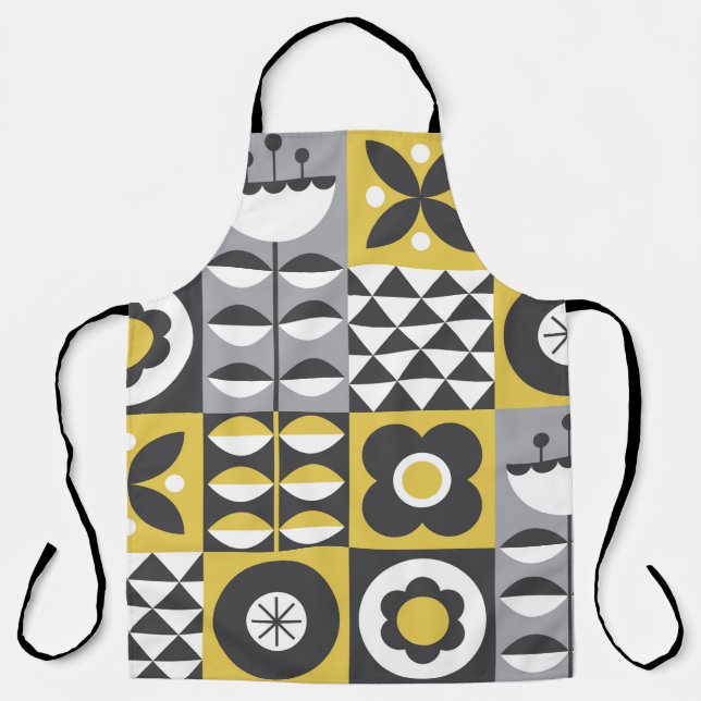 Flower seamless pattern design. Scandinavian style Apron (Front)