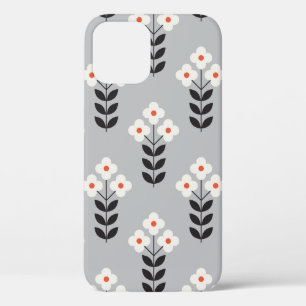 Flower seamless pattern design. Scandinavian style iPhone 12 Case
