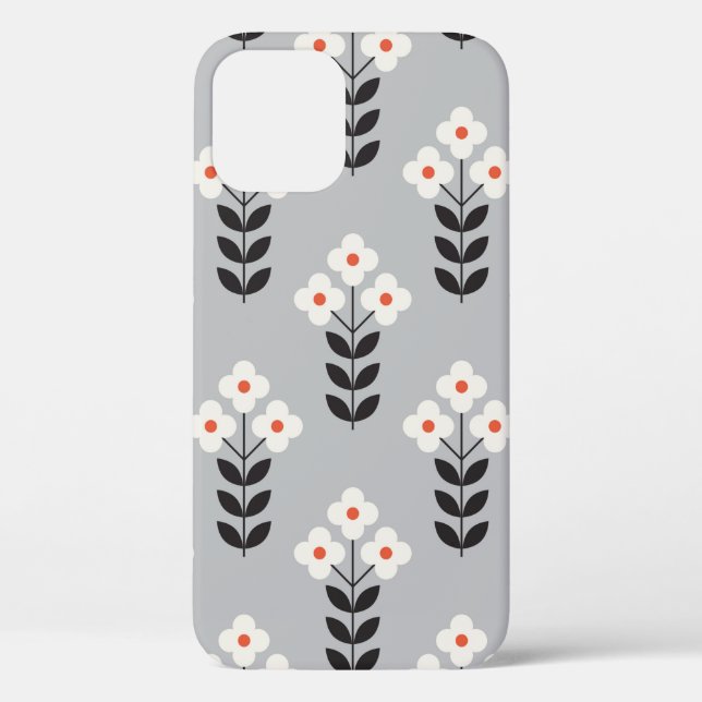 Flower seamless pattern design. Scandinavian style Case-Mate iPhone Case (Back)