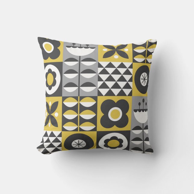 Flower seamless pattern design. Scandinavian style Cushion (Front)