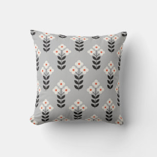 Flower seamless pattern design. Scandinavian style Cushion