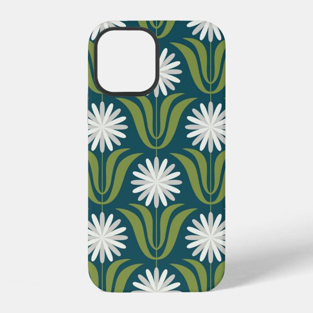 Flower seamless pattern design. Scandinavian style iPhone Case (Back)