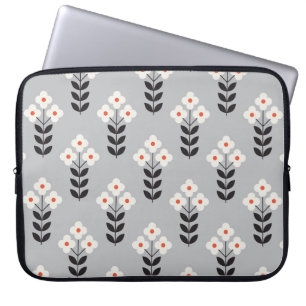 Flower seamless pattern design. Scandinavian style Laptop Sleeve
