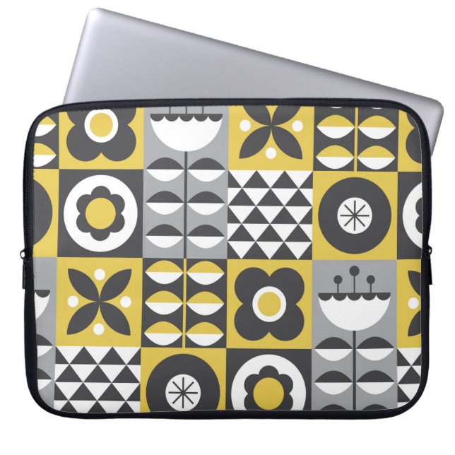 Flower seamless pattern design. Scandinavian style Laptop Sleeve (Front)
