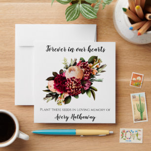 Flower Seed Packet Memorial Funeral Favor Envelope
