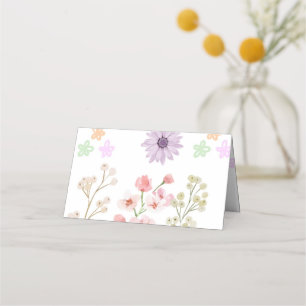 Flower Seed Paper Folding Table Card - Place Card