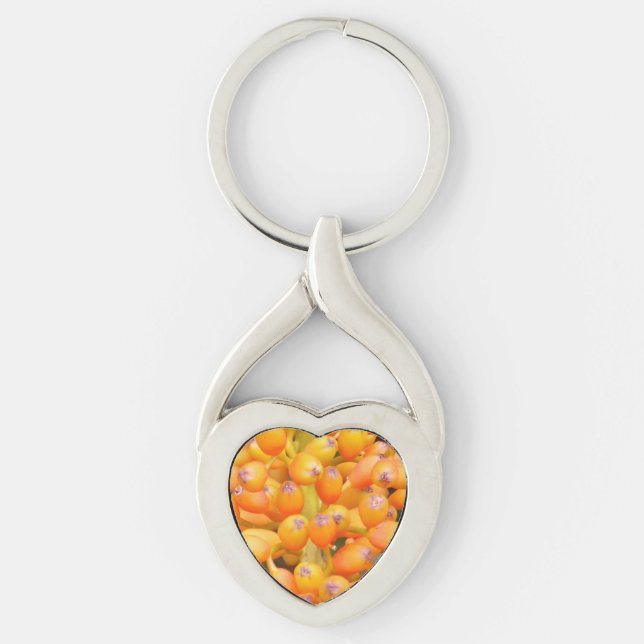 Flower Seeds Heart Keychain (Front)