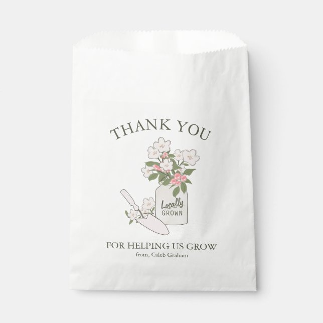 Flower Seeds Volunteer Appreciation Custom Favour Bag (Front)