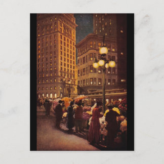 Flower Sellers near the Call Building Postcard
