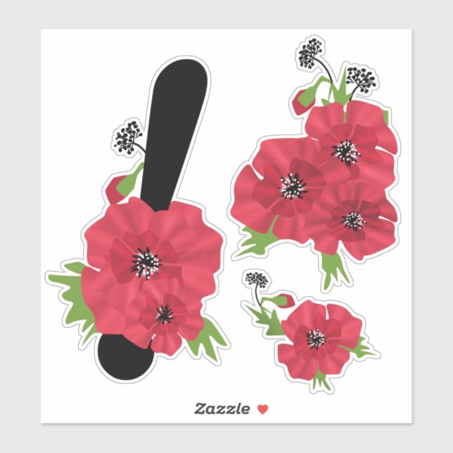 Flower set, flowers, monogram, monogram flower (Sheet)