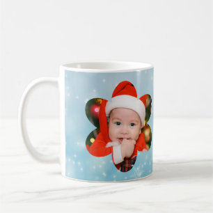 Flower Shape My 1st Christmas Photo Coffee Mug