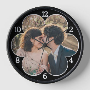 Flower Shaped Easy Custom Photo Template Floral Clock