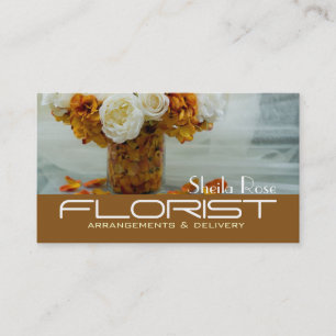 Flower Shop Delivery Florist Business Card