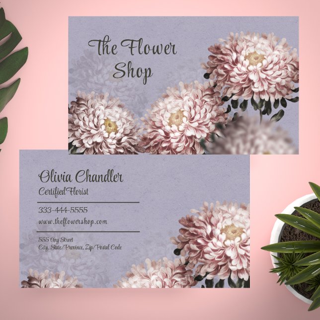 Flower Shop Florist Professional Business Card (Flower Shop, Florist, Professional Business Card)