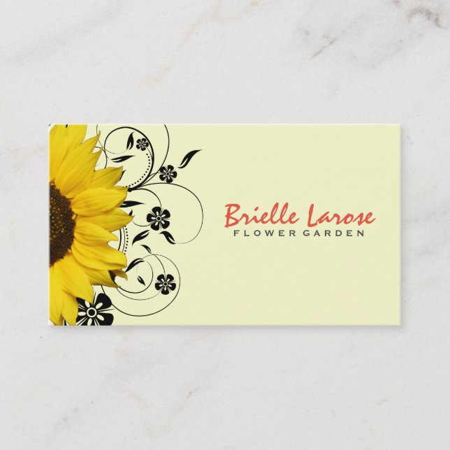 Flower Shop II | Sunflower Business Card (Front)
