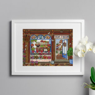 Flower Shop Watercolor Poster