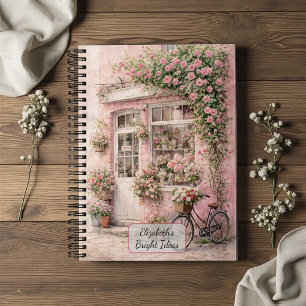 Flower Shop with Bicycle Notebook
