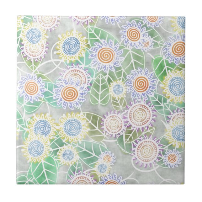 Flower Shower Ceramic Tile (Front)