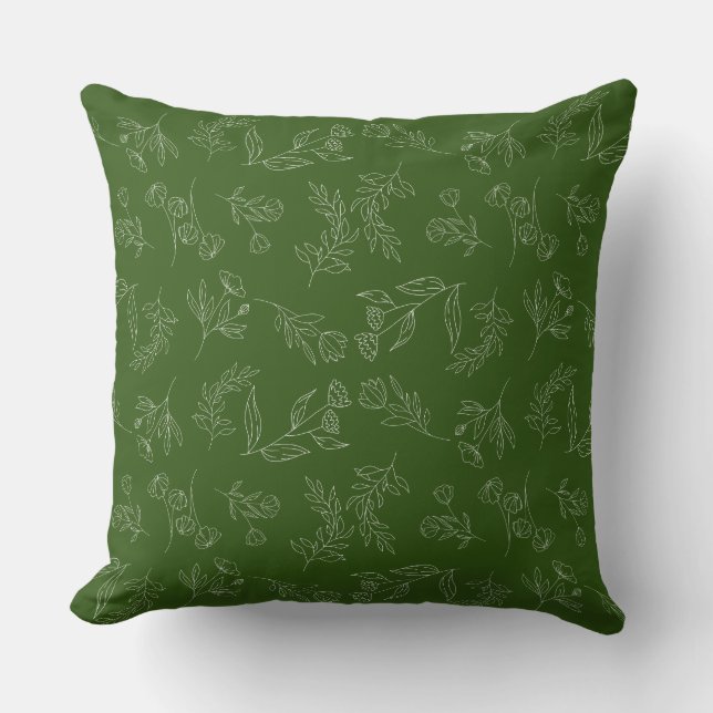 Flower silhouette pattern cushion (Front)