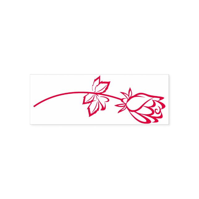Flower Silhouette Self-inking Stamp (Design)