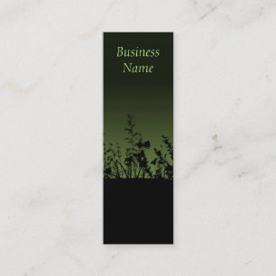 Flower Silhouettes Bookmark Business Cards