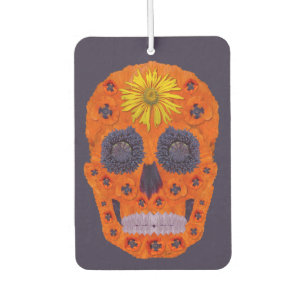 Flower Skull 1 Car Air Freshener