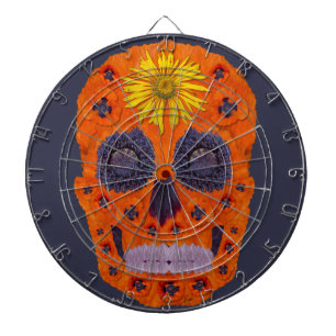 Flower Skull 1 Dartboard