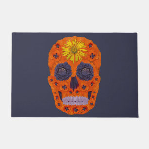 Flower Skull 1 Doormat
