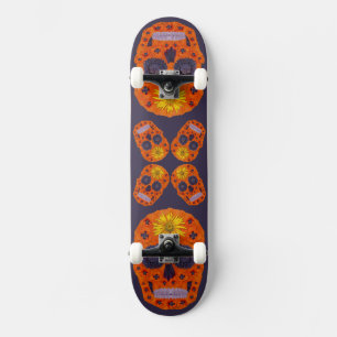 Flower Skull 1 Skateboard