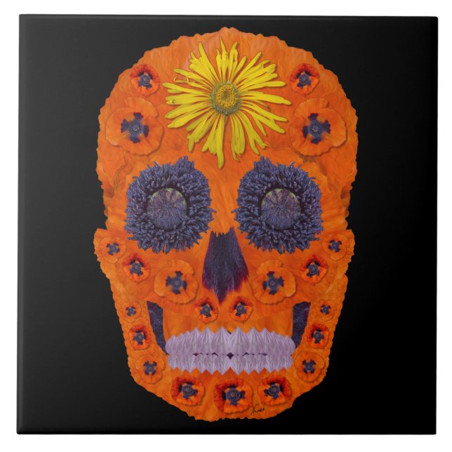 Flower Skull 1 Tile (Front)